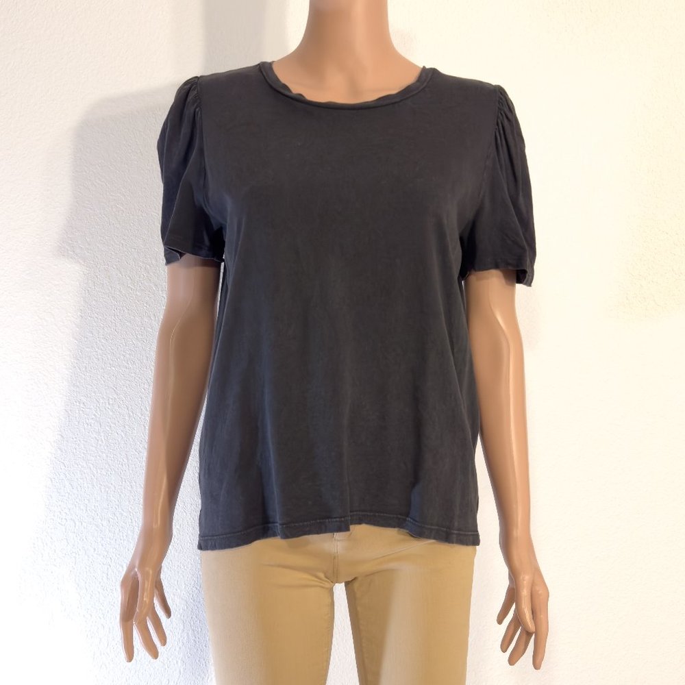 Puff Sleeve Grey Tee | ZARA Size L